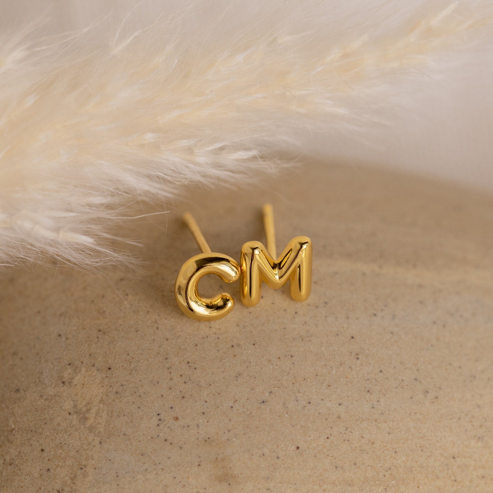 Personalized Elegance: Initial Charm Earrings